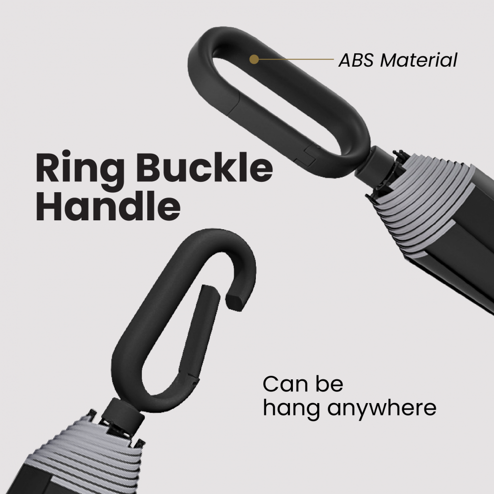 21" DUO Double Ribs 8 Panel Coated Foldable Umbrella 04